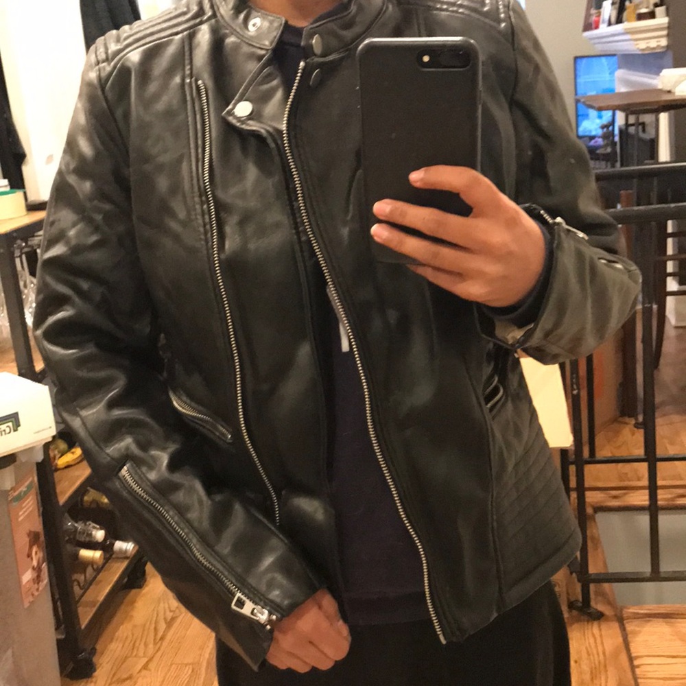Faux leather jacket